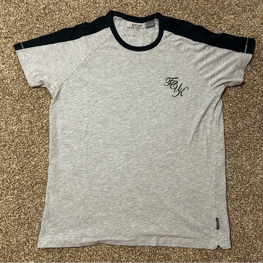 FRench Connection Gray and Black T-Shirt